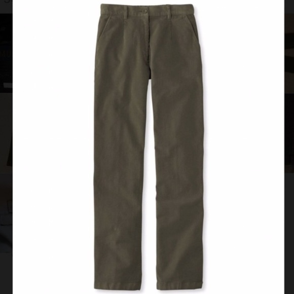 L.L. BEAN Olive Wrinkle-Free Bayside Pants 4P NWT - Picture 1 of 10